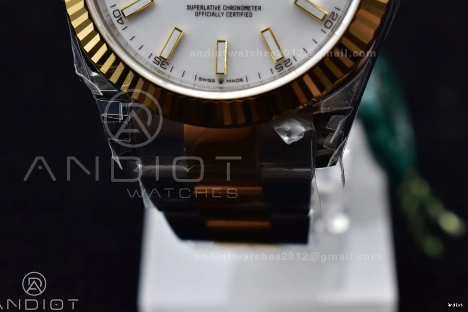 DateJust 1:1 VS YG White Dial 126333 Edition Best Oyster 904L SS Lightweight 599 41 on VSF Bracelet 0729